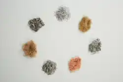 Maschinell bearbeitete Fasern aus verschiedenen Metallen und Legierungen