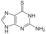 Struktur von 6-Thioguanin