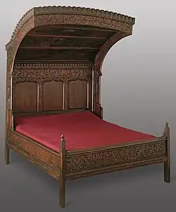 Bettstatt aus dem Zscheckenbürlin-Zimmer (Historisches Museum Basel)