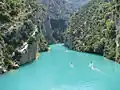 Mündung der Verdon-Schlucht in den Lac de Sainte-Croix
