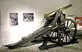 8,4-cm-Positionskanone 1887 L 25 mit Rohr aus Hartbronze (Standort Waadtländisches Militärmuseum Morges)
