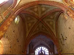 Bandrippengewölbe im Westen des Mittelschiffs