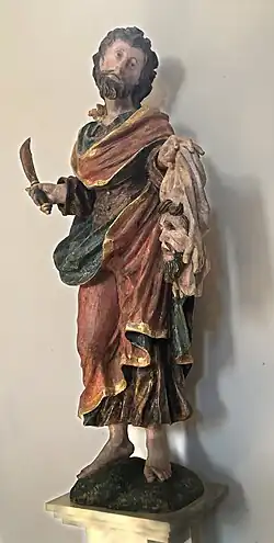 Skulptur des heiligen Bartholomäus