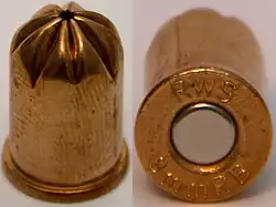 Platzpatrone für eine Schreckschusswaffe 9&nbsp;mm