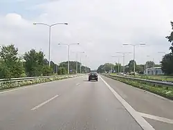 A12 an der deutsch-niederländischen Grenze bei Zevenaar