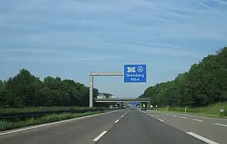 Die A 4 in Richtung Aachen vor dem Kreuz Gremberg