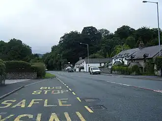 Die A494 road innerhalb von Cadole
