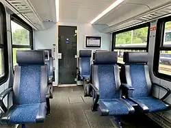 Erstklass-Abteil am Zugende talseitig