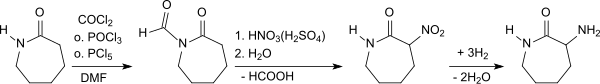 Aminocaprolactam über N-Formyl-Caprolactam