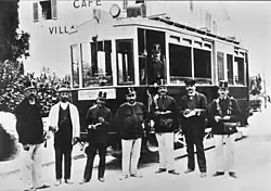 Einer der 1910 beschafften Personentriebwagen mit Gepäckabteil