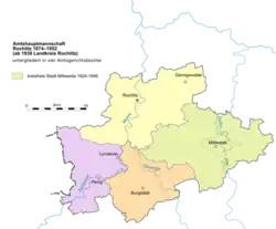 Amtshauptmannschaft bzw. Landkreis Rochlitz 1874–1952