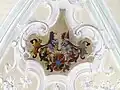 Malerei mit dem Wappen der Familie Pappus von Tratzberg in der Kirche St. Mauritius in Stein