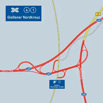 Übersichtskarte Gießener Nordkreuz
