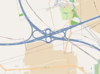 Übersichtskarte Autobahnkreuz Erfurt