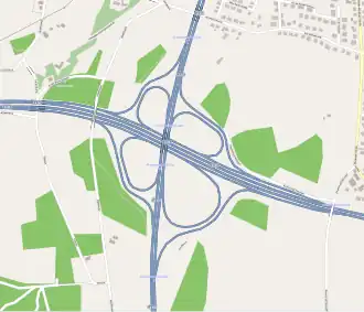 Übersichtskarte Autobahnkreuz Osnabrück-Süd