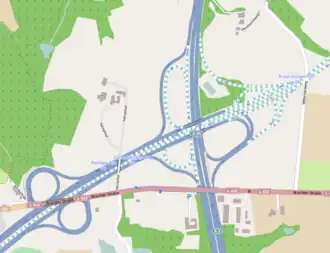 Übersichtskarte Autobahnkreuz Ratingen-Ost