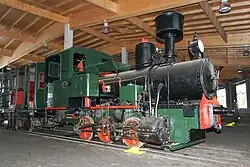 Lok „Anna“ der ehemaligen Kohlebahn Breitenschützing–Kohlgrube