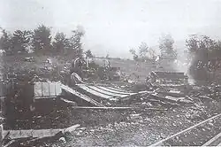 Foto vom Unfall am 20.&nbsp;Oktober 1885