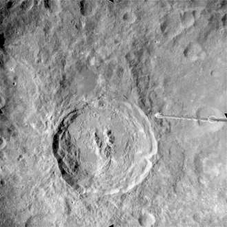 Krater King aufgenommen von Apollo 16. NASA photo.
