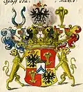 Gebessertes Wappen der Grafen von Metsch (1734)