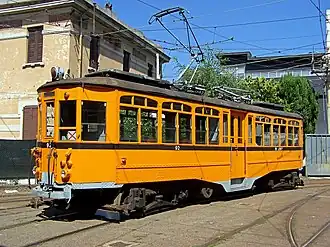 Wagen 92 im Straßenbahndepot Varedo