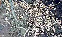 Leipzig: Generalbebauungsplan 1970, 3-dimensionales Prognosemodell Zentraler Stadtbereich