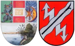 Blitze im Wappen von Weyer (Oberösterreich)
