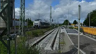 HHB-Bahnsteig in Renningen (Gleis 4), Bauzustand 6/2024