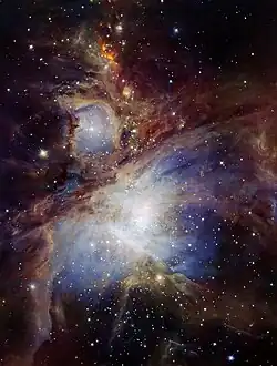 Langbelichtete Infrarotaufnahme, erstellt mit dem Very Large Telescope und der Kamera HAWK-I