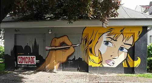 Streetart auf dem Blücherplatz anlässlich der Comiciade 2014