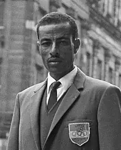 Abebe Bikila (Foto: 1968) – erster Marathonläufer, der seinen Olympiasieg wiederholen&nbsp;konnte