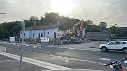 Bauarbeiten am Bahnhof Pottschach