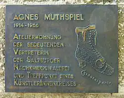 Gedenktafel an Agnes Muthspiel