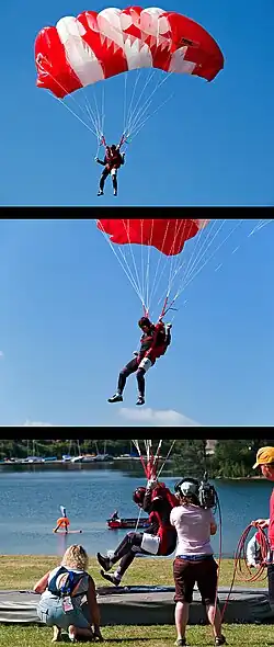 Wettbewerb im Fallschirmspringen
