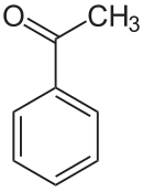 Strukturformel von Acetophenon