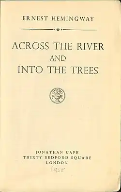 Cover der englischen Ausgabe „Über den Fluss und in die Wälder“