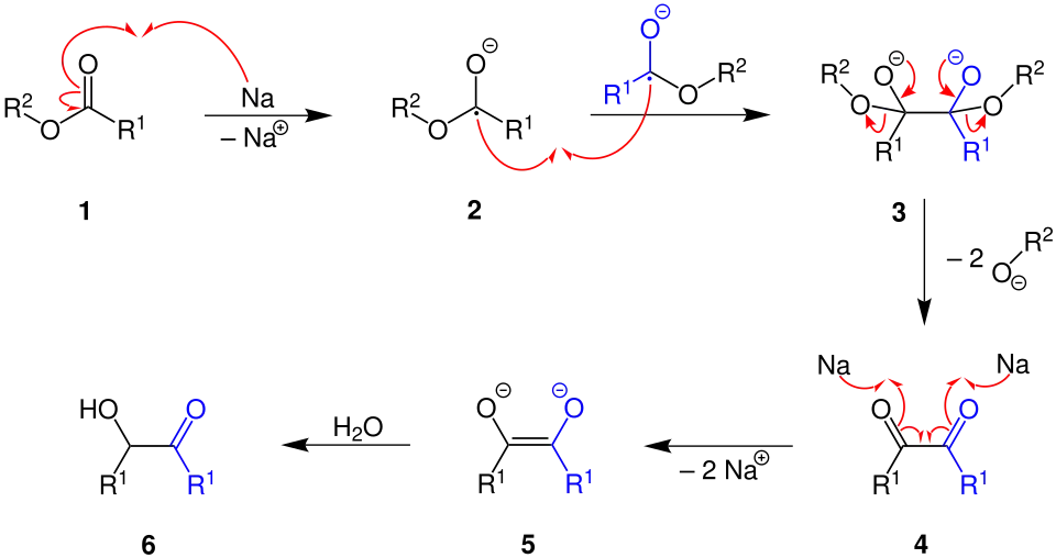 Mechanismus zur Reaktion zum Acyloin