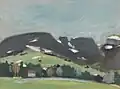 Blick auf den Alpstein, Öl auf Pavatex, 1994