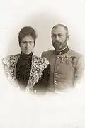 Hauptmann Adam Brandner mit Ehefrau Alice geb. Bauer 1894 in Pola/Triest