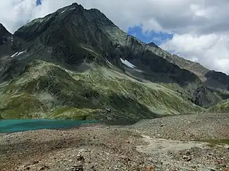 Kleiner und Großer Hornkopf vor dem Gradensee und der Adolf-Noßberger-Hütte
