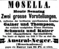 Werbung im Chemnitzer Anzeiger vom 1884, vermutlich mit Teilnehmern der Aborigine-Gruppe