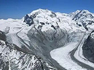 Monte Rosa-Massiv mit Dufourspitze