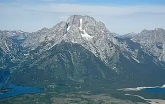 Mount Moran von Osten aus der Luft gesehen