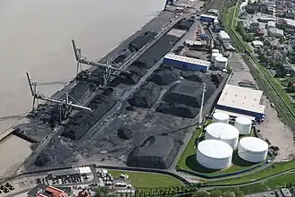 Flachlager für Kohle