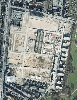 Luftbild der Bauarbeiten im Frühjahr 2016