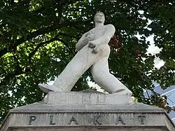 Aeschenplatz Anlage, Basel. Plakatankleber 1923/1924 von Paul Wilde (1893–1936)