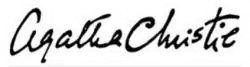 Agatha Christies Unterschrift