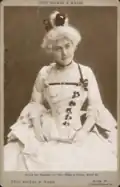 1904. Eigenverlegte Rollenporträt-Postkarte mit Agnes Sorma als Minna von Barnhelm