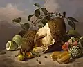 Natureza-morta com frutas (Stillleben mit Früchten), etwa 1873, 53,8 × 67 cm, Öl auf Leinwand, Pinacoteca do Estado de São Paulo
