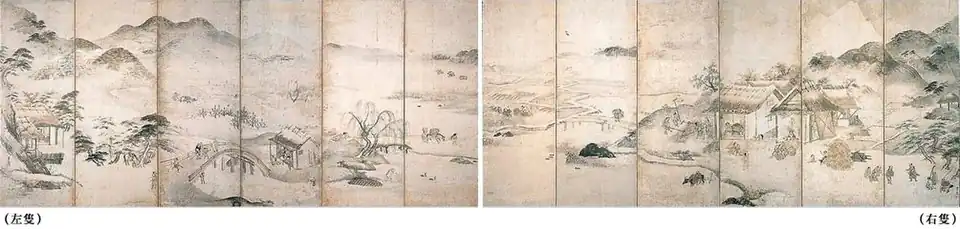 Landarbeit in den vier Jahreszeiten